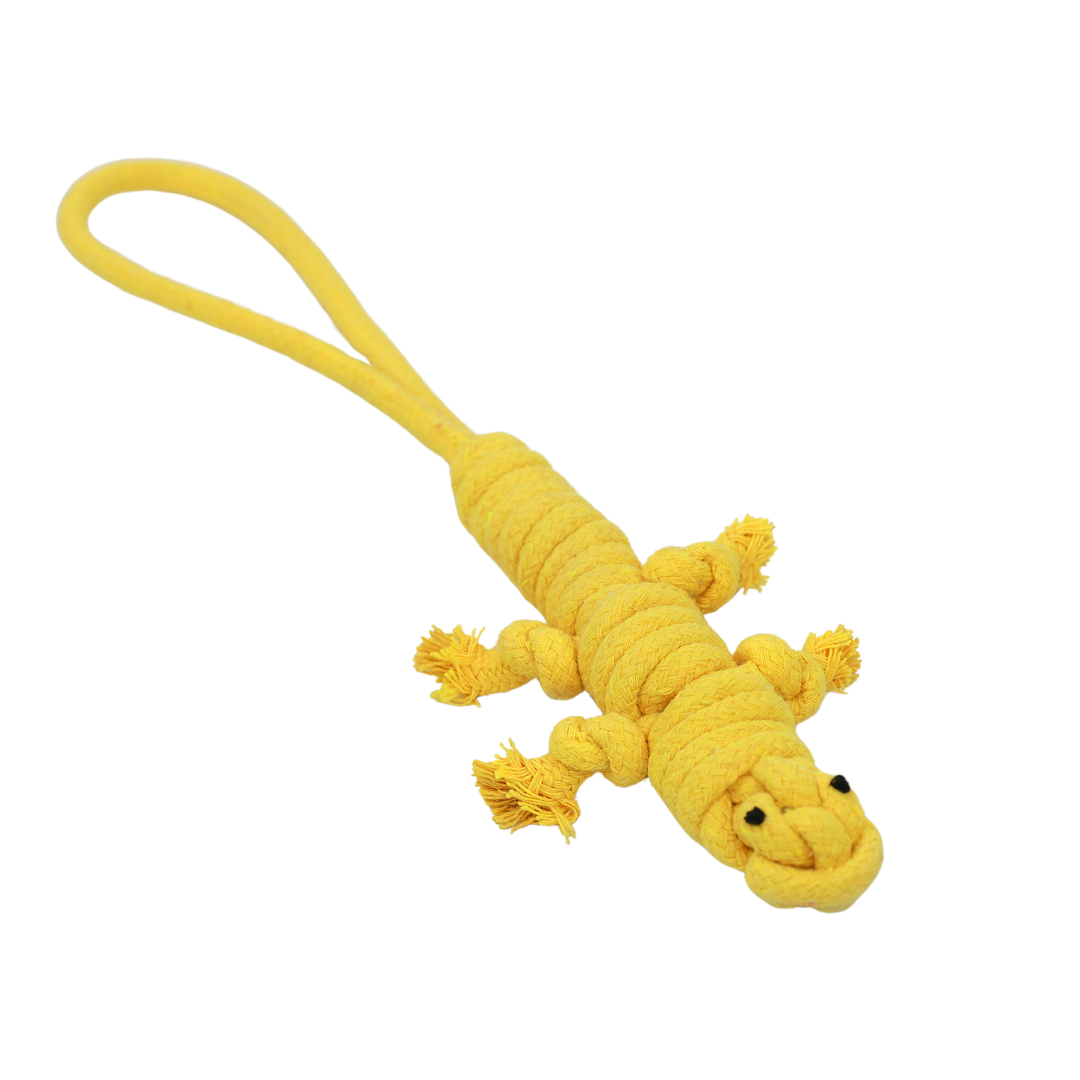 Yellow the Lizard Rope Toy